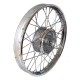 The spoked wheel (rim 1,50x16 in chrome-plated steel without lettering) with hub 16 (all moped types)