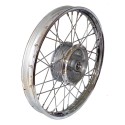 Speichenrad (Felge 1,50x16 in Stahl verchromt ohne Schriftzug) mit Nabe 16 (alle Moped-Typen)