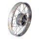 The spoked wheel (rim 1,50x16 in chrome-plated steel without lettering) with hub 16 (all moped types)