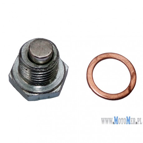 Śruba korek spustu oleju DERBI HONDA SHL SIMSON WFM WSK125 YAMAHA z magnesem mocnym