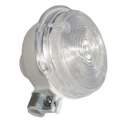 Kierunkowskaz okrągły przód, biały korpus, biały klosz z uszczelką 551 MZ