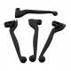 Handbremshebel ohne Armatur schwarz S51, S70, S53, S83, SR50, SR80 (abgewinkelt,Plastik)