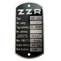 Typenschild Romet Komar (Rahmenplakette aus Aluminium)***