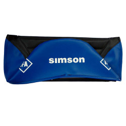 Pokrowiec siedzenia obicie S51E pikowany czarno-niebieski MZA