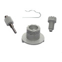 Tachoantrieb im Set (4-teilig) Schraubenrad 14 Zahn für Antriebskettenrad 15 Zahn & 16 Zahn (Kunststoff grau)