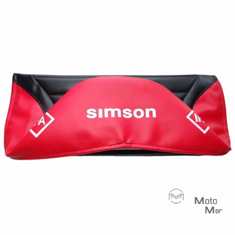 Pokrowiec siedzenia obicie S51E pikowany czarno-niebieski MZA