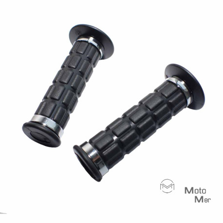 Rubber handlebar right and left  Tail plug chrom Simson