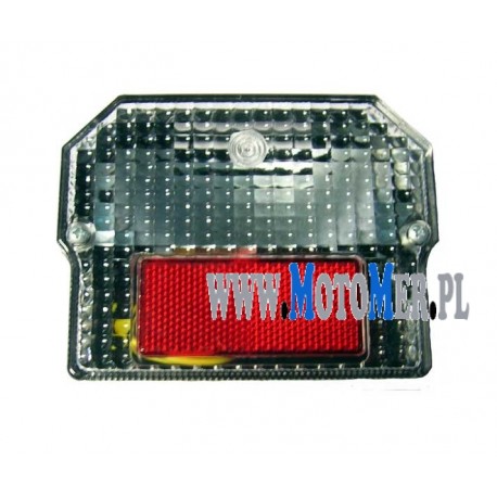 Rücklicht komplett eckig mit Kennzeichenbeleuchtung ( weiß )  S51, S70, KR51/2, SR50, ETZ**