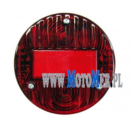 Taillight complete, round - 3 screws MZ, Simson