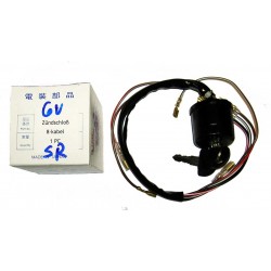 Zündschloss SR50, SR80  6V ohne Sitzbankschloss 8 Kabel