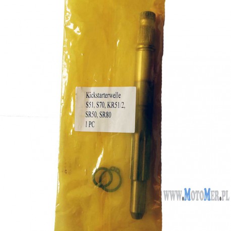Wałek startera Simson S51 + oring + seger ( Niemcy )
